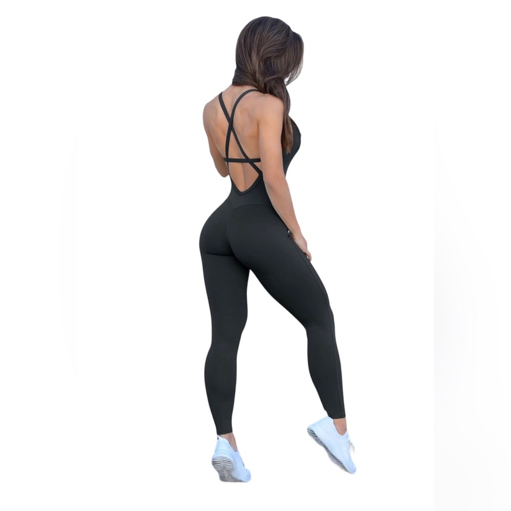 Bombshell Sportswear Sculpted Black Bodysuit